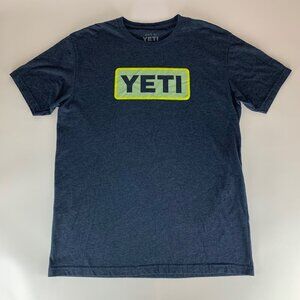 Yeti Coolers Navy Blue Short Sleeve Crewneck Shirt Mens Large